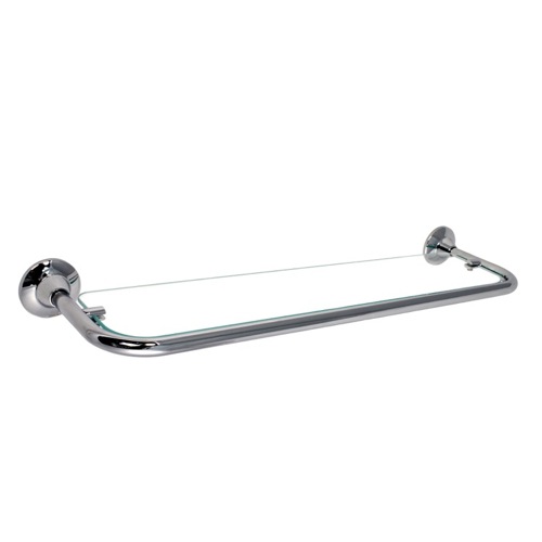 Bathroom Shelf, Gedy 2719-60-13, Clear Glass Bathroom Shelf With Chrome Frame 2719-60-13